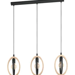 Riippuvalaisin Eglo Vintage Basildon 780x160mm musta/puu