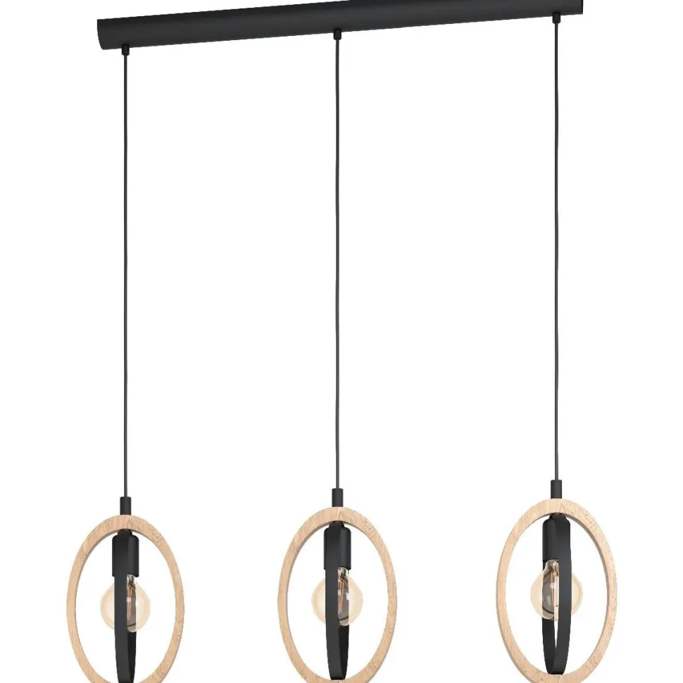 Riippuvalaisin Eglo Vintage Basildon 780x160mm musta/puu