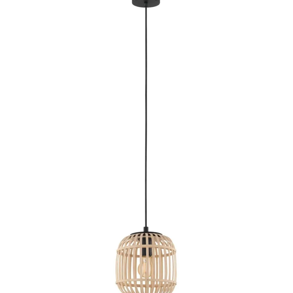 Riippuvalaisin Eglo Vintage Bordesley Ø21cm musta/puu