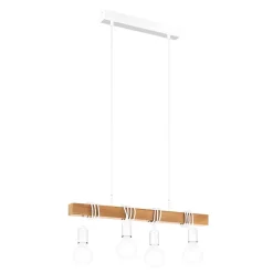 Riippuvalaisin Eglo Vintage Townshend 4x60W 105x1100x700 mm E27 IP20 valkoinen/ruskea