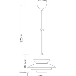 Riippuvalaisin FocusLight Kursu Ø30cm E27 mattamusta