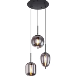 Riippuvalaisin Globo Blacky Ø46 cm savunharmaa/musta