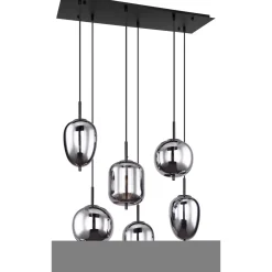 Riippuvalaisin Globo Blacky, 6-osainen, musta/savu