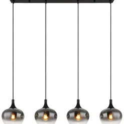 Riippuvalaisin Globo Maxy 4xE27, musta/savu