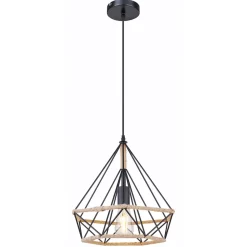 Riippuvalaisin Globo Ulleu Ø38cm 60W ruskea/musta