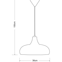 Riippuvalaisin Heat Fungus Ø36cm E27 musta