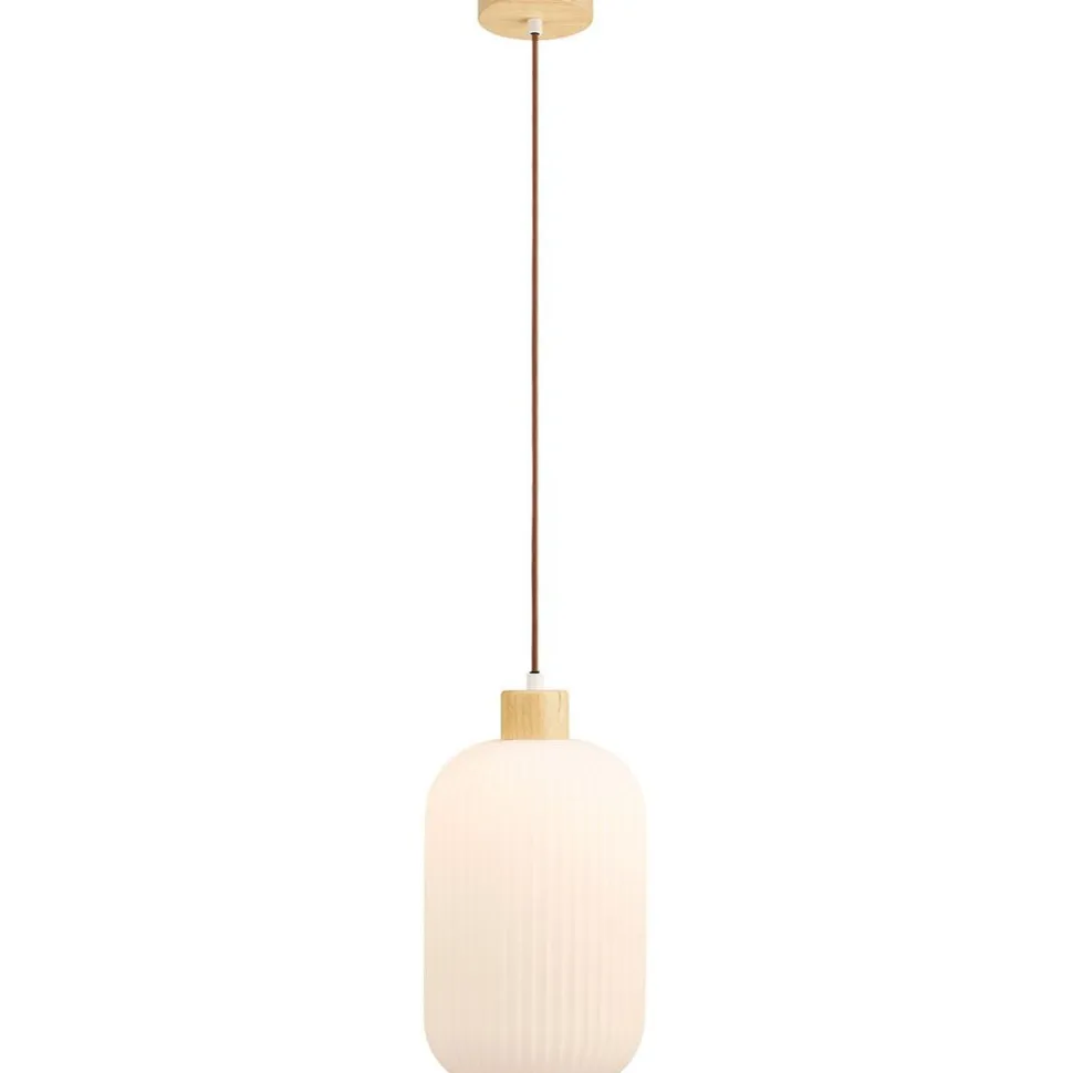 Riippuvalaisin House Nordic Argalo, ø20cm, E27, 40W, valkoinen/puu