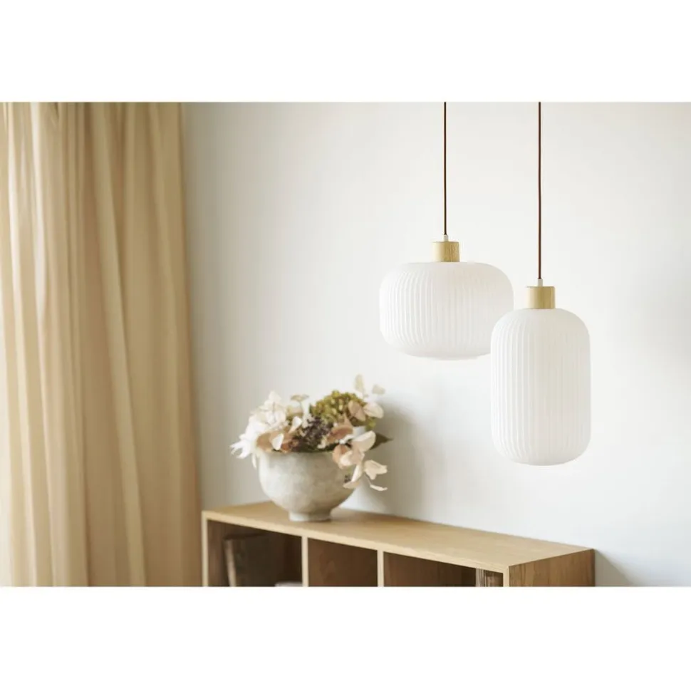 Riippuvalaisin House Nordic Argalo, ø20cm, E27, 40W, valkoinen/puu