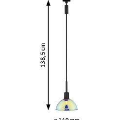 Riippuvalaisin kiskoon Paulmann URail Sarrasani, E14, max.20W, himmennettävä, mattakromi/opaali