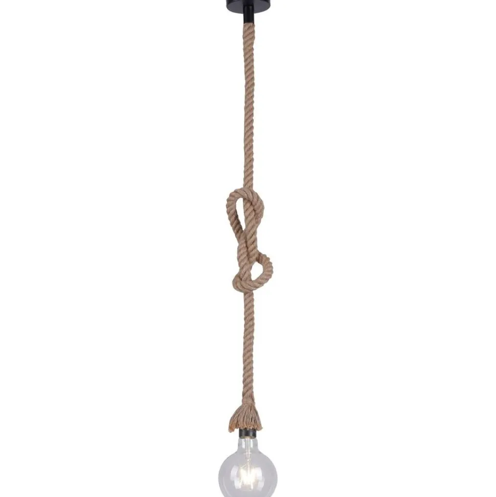 Riippuvalaisin LeuchtenDirekt Rope Ø10 cm beige