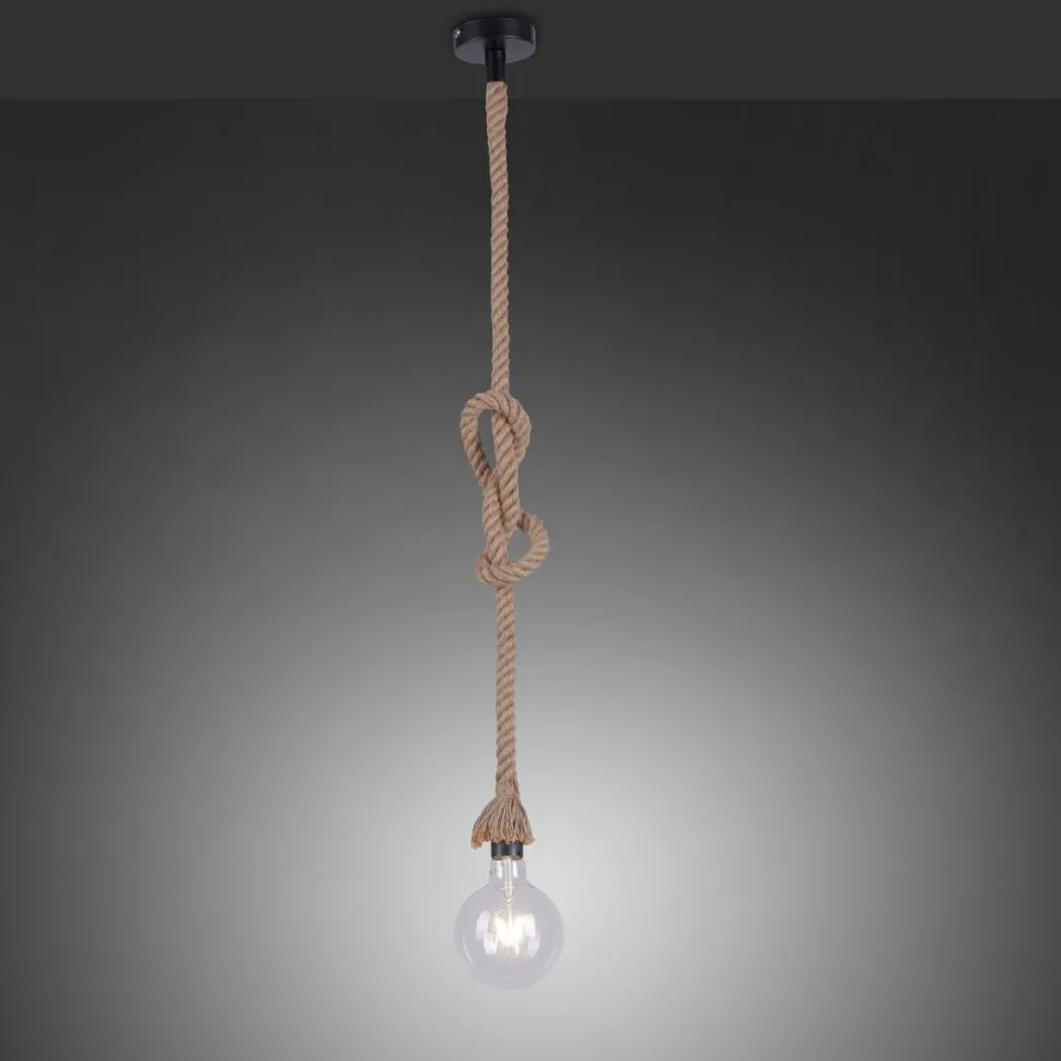 Riippuvalaisin LeuchtenDirekt Rope Ø10 cm beige