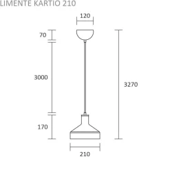 Riippuvalaisin Limente Kartio Ø210mm E27, musta