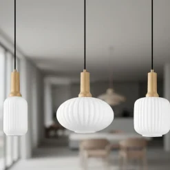 Riippuvalaisin Linento Lighting Asker 78cm 3-osainen valkoinen