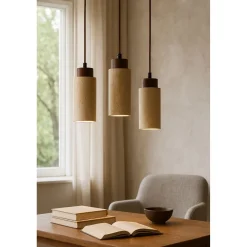 Riippuvalaisin Linento Lighting Babil C, 3-osainen, GU10, IP20, max. 10W, tummanruskea/beige