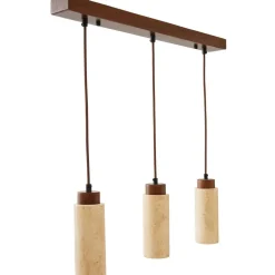 Riippuvalaisin Linento Lighting Babil R, 3-osainen, GU10, IP20, max. 10W, tummanruskea/beige