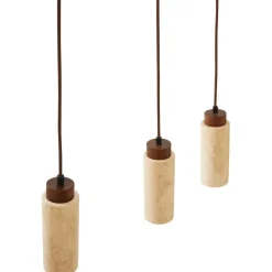 Riippuvalaisin Linento Lighting Babil R, 3-osainen, GU10, IP20, max. 10W, tummanruskea/beige