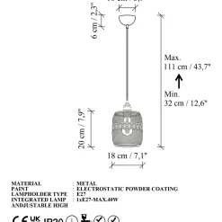 Riippuvalaisin Linento Lighting Berk Ø18cm kulta