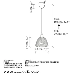 Riippuvalaisin Linento Lighting Berk Ø23cm kulta