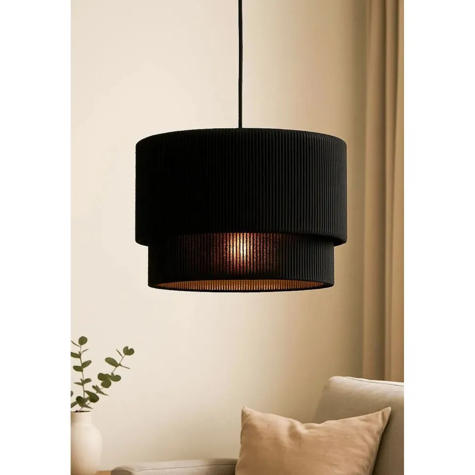 Riippuvalaisin Linento Lighting BK073, ø35cm, E27, max. 40W, IP20, musta