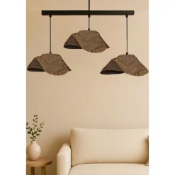 Riippuvalaisin Linento Lighting BK190 3-osainen musta/ruskea