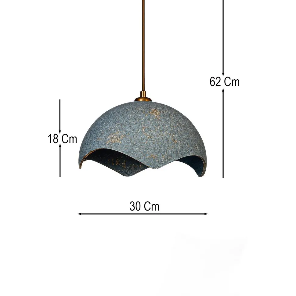 Riippuvalaisin Linento Lighting BK204 sininen/kulta