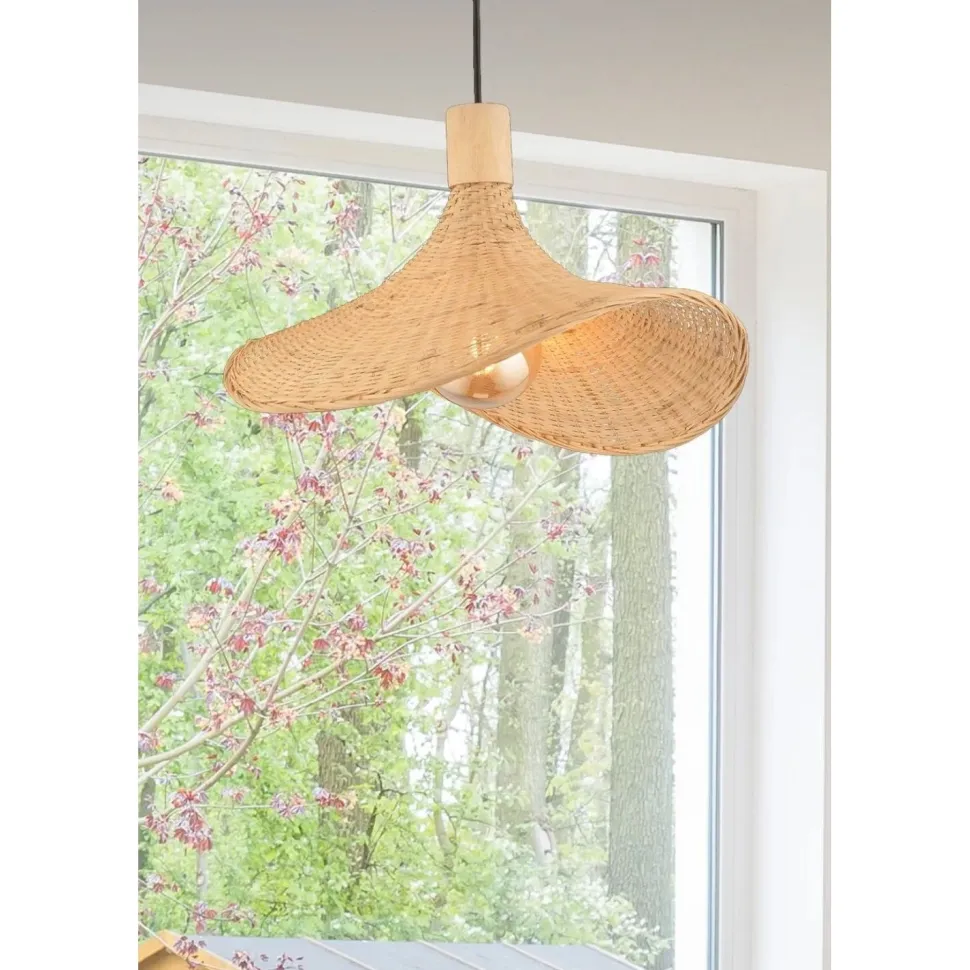 Riippuvalaisin Linento Lighting BRZ-340028, ø40cm, E27, max. 40W, IP20, bambu