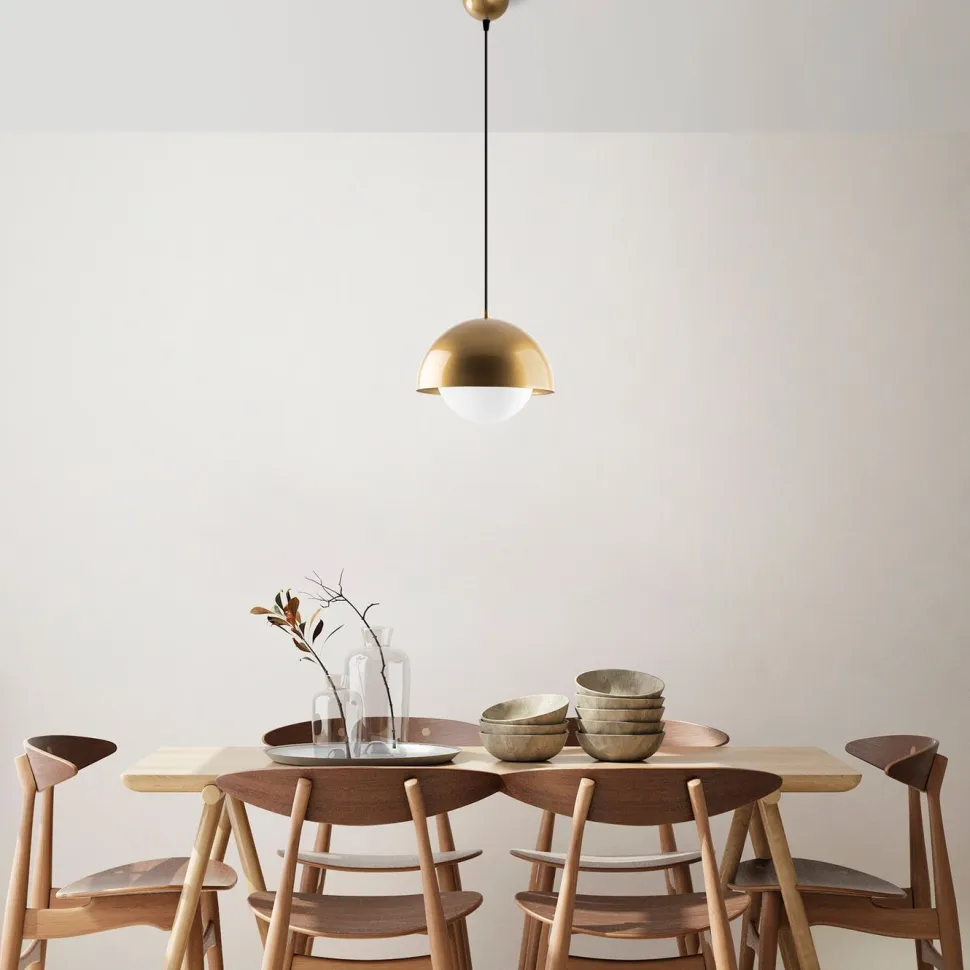 Riippuvalaisin Linento Lighting Camgoz, Ø30cm, kulta