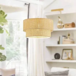 Riippuvalaisin Linento Lighting 242005, ø30cm, E27, max. 40W, IP20, beige/valkoinen