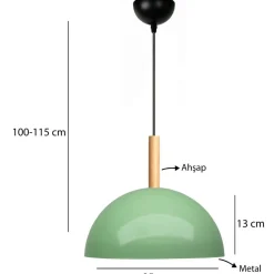 Riippuvalaisin Linento Lighting 241896, ø25cm, E27, max. 40W, IP20, minttu