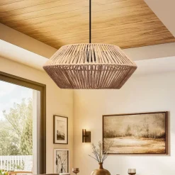 Riippuvalaisin Linento Lighting 241906, ø32cm, E27, max. 40W, IP20, ruskea