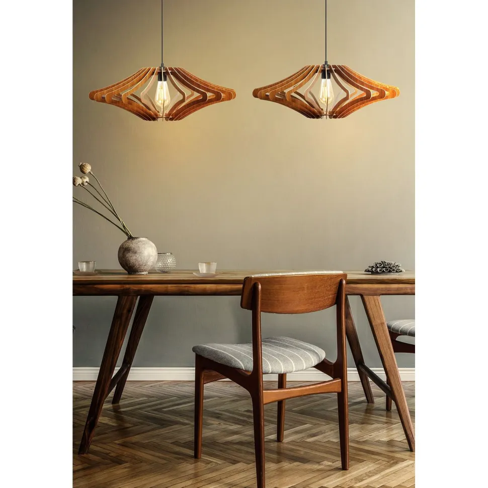 Riippuvalaisin Linento Lighting 171, ø47cm, E27, max. 40W, pähkinä