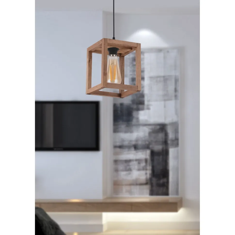 Riippuvalaisin Linento Lighting Cube, E27, max. 40W, ruskea