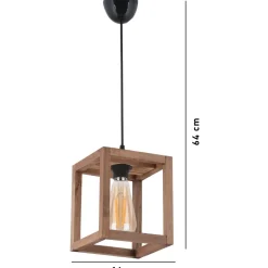 Riippuvalaisin Linento Lighting Cube, E27, max. 40W, ruskea