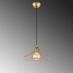 Riippuvalaisin Linento Lighting Depay, Ø36cm, säädettävä korkeus, kulta