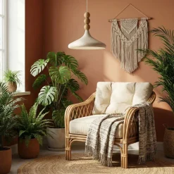 Riippuvalaisin Linento Lighting Eysan Ø35cm valkoinen/tammi