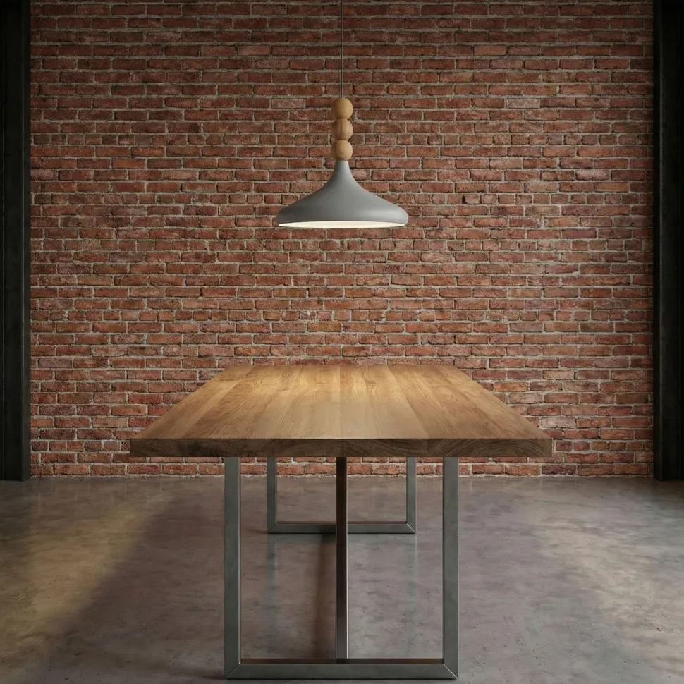 Riippuvalaisin Linento Lighting Eysan Ø35cm valkoinen/tammi