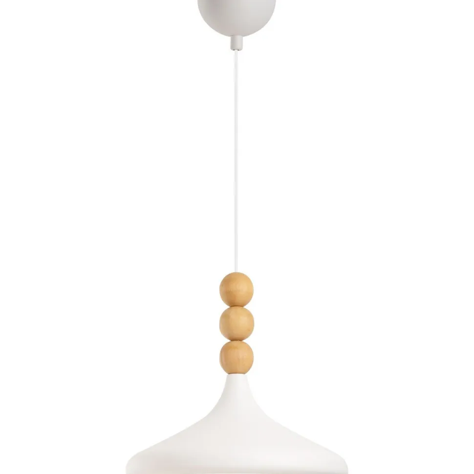 Riippuvalaisin Linento Lighting Eysan Ø35cm valkoinen/tammi