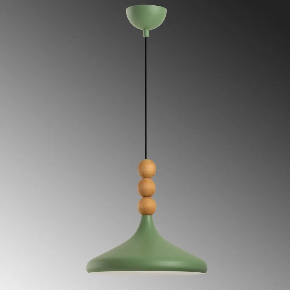 Riippuvalaisin Linento Lighting Eysan Ø35cm valkoinen/tammi