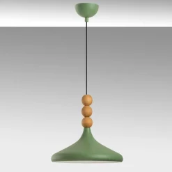 Riippuvalaisin Linento Lighting Eysan Ø35cm valkoinen/tammi