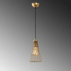 Riippuvalaisin Linento Lighting Gridus, Ø14cm, kulta