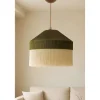 Riippuvalaisin Linento Lighting Ivernia, Ø40cm, E27, max. 40W, IP20, vihreä/kerma