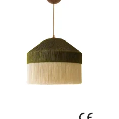 Riippuvalaisin Linento Lighting Ivernia, Ø40cm, E27, max. 40W, IP20, vihreä/kerma