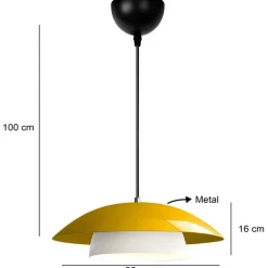 Riippuvalaisin Linento Lighting 241760, keltainen
