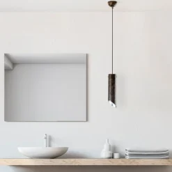 Riippuvalaisin Linento Lighting KESIKBORU-MR-976-RETRO, Ø8cm, tummanruskea