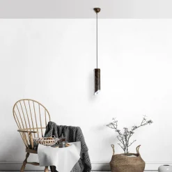 Riippuvalaisin Linento Lighting KESIKBORU-MR-976-RETRO, Ø8cm, tummanruskea