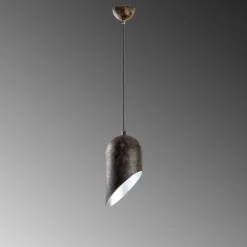 Riippuvalaisin Linento Lighting KESIK-6161-RETRO, Ø14cm, tummanruskea