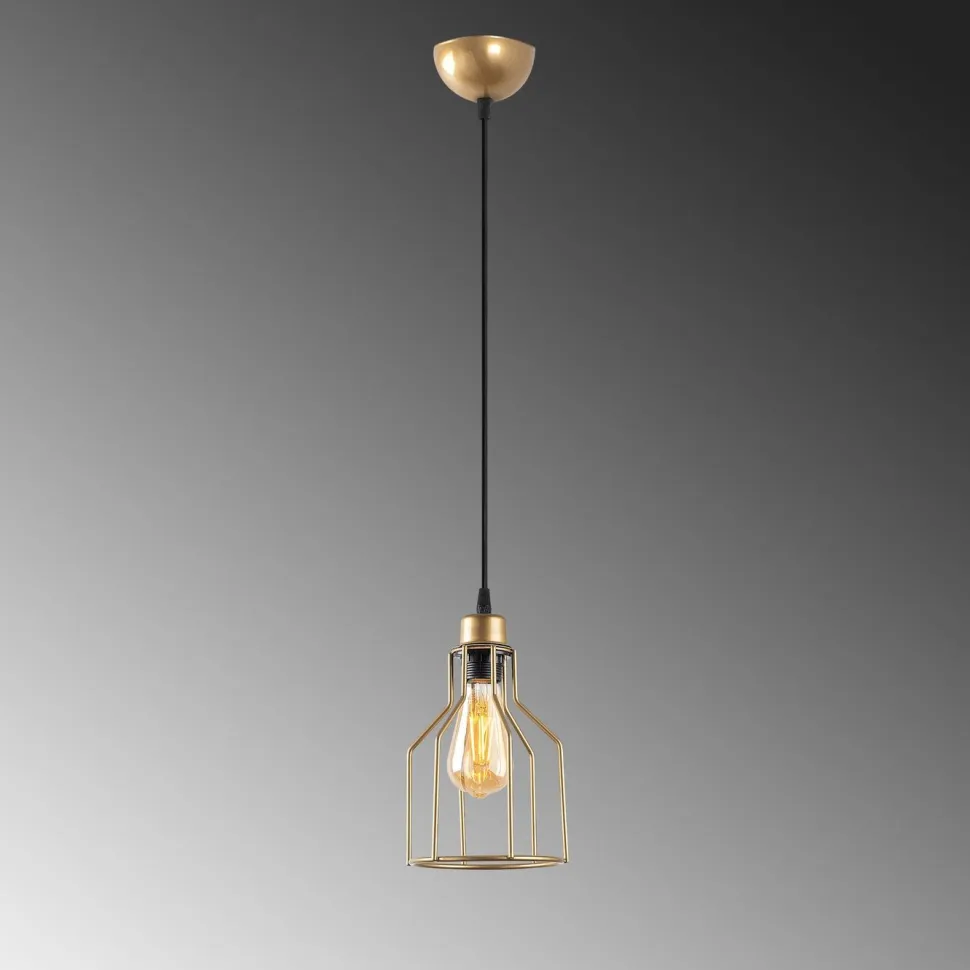 Riippuvalaisin Linento Lighting Kofi-N-1092-1, Ø17cm, kulta