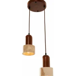 Riippuvalaisin Linento Lighting Loer 2-osainen beige/saksanpähkinä