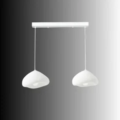 Riippuvalaisin Linento Lighting Lora 30-2-C-Luna, 2-osainen, valkoinen