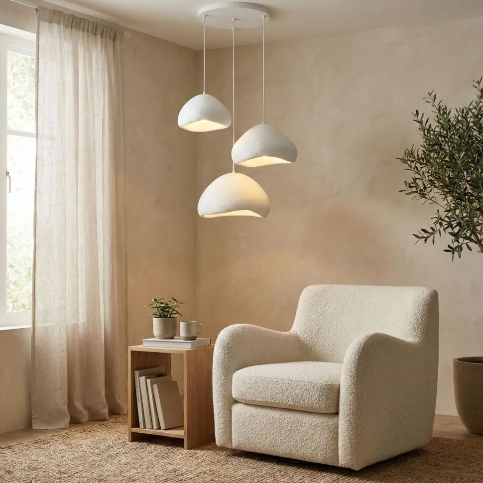 Riippuvalaisin Linento Lighting Lora Set-T-Luna, 3-osainen, valkoinen